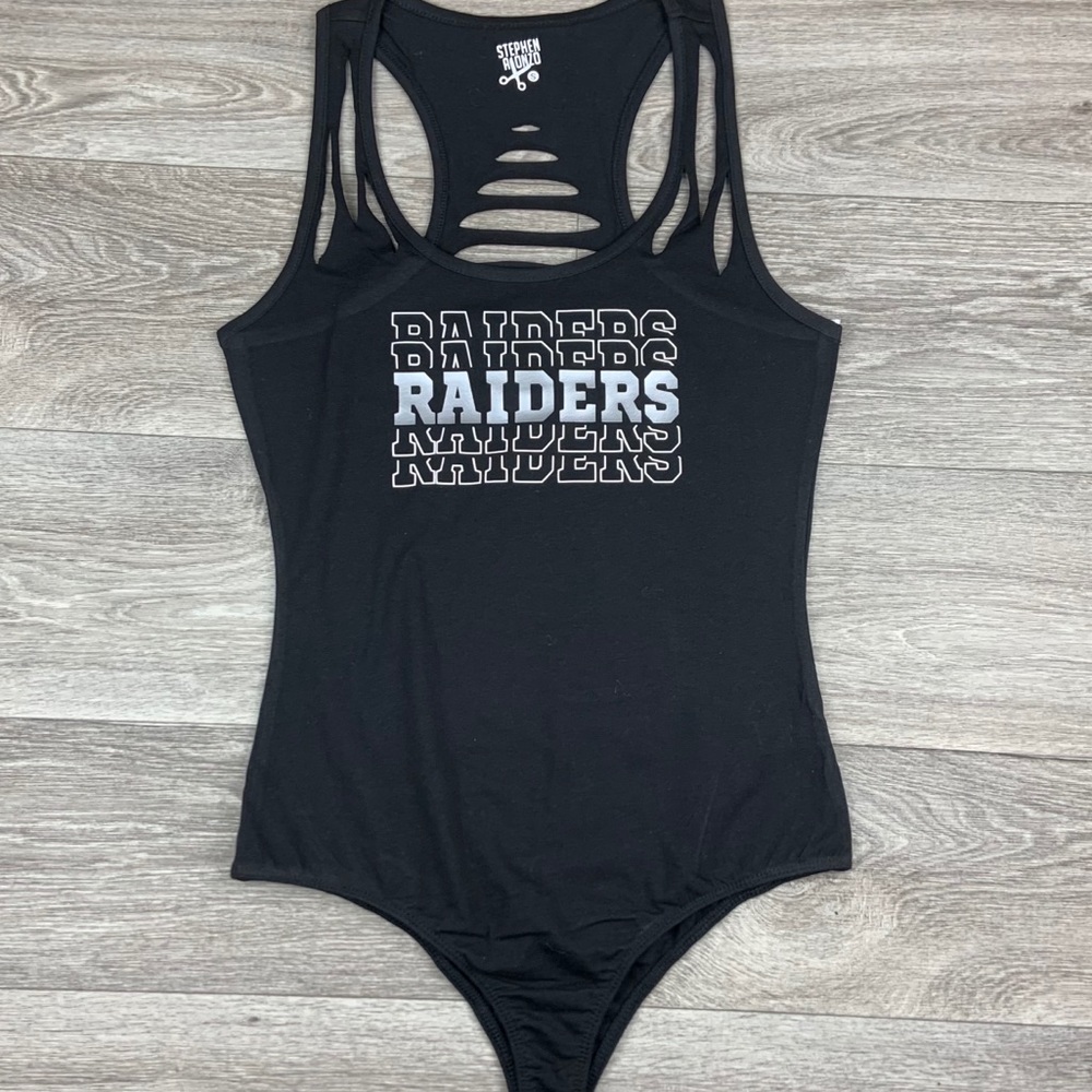 Las Vegas Raider Football Bodysuit Onepiece, Custom Las Vegas Football Outfit